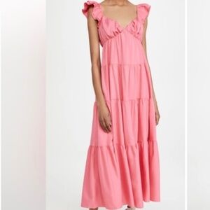 English Factory Ruffle Sleeve Maxi Dress